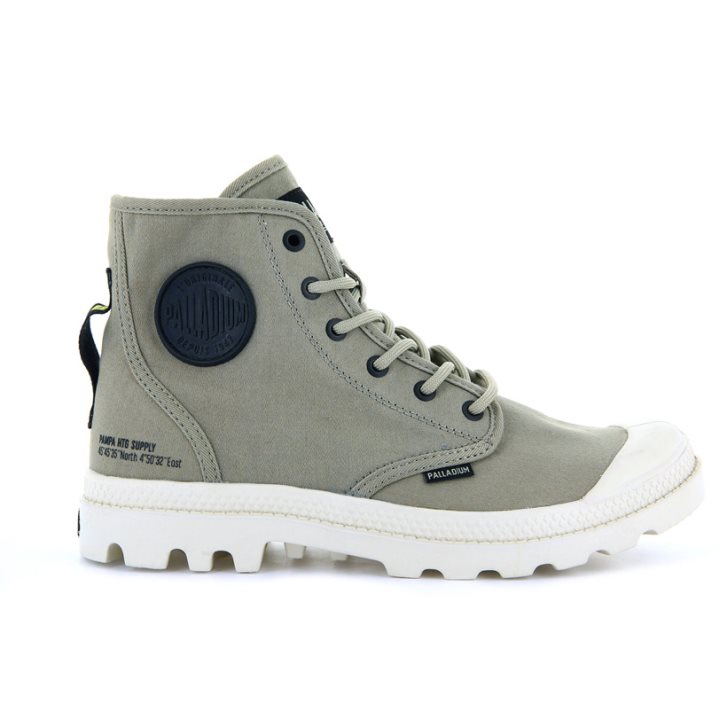 Palladium Pampa Hi Htg Supply Men\'s Boots Green | UK C143-KGU